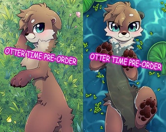 IN STOCK: Otter Mustelid Artwork Body Pillow