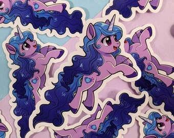 Moon Beans Cute Sticker Unicorn Pony Art Brony Laptop Decal Pegasister Waterbottle