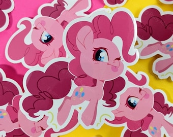 Chibi Pink Party Cute Sticker Earth Pony Art Brony Laptop Decal Pegasister Waterbottle