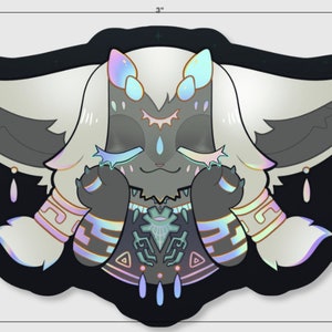 RaUWU Holographic Sticker Meme Crying Kingdom Legend RaUWU Holographic