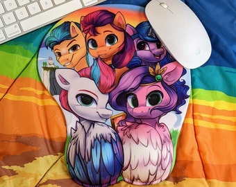 Gen 5 Cute 3D Mousepad Ergonomic Wristrest Pony Art Brony Pegasister Gamer Gift Parody