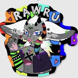 RaUWU Holographic Sticker Meme Crying Kingdom Legend RAWRU Regular