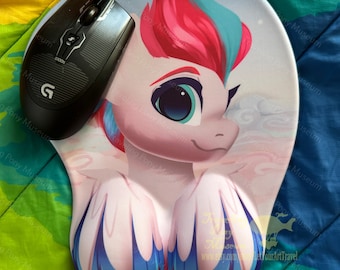 Storm Fast Cute 3D Mousepad Ergonomic Wristrest Pony Art Brony Pegasister Gamer Gift Parody