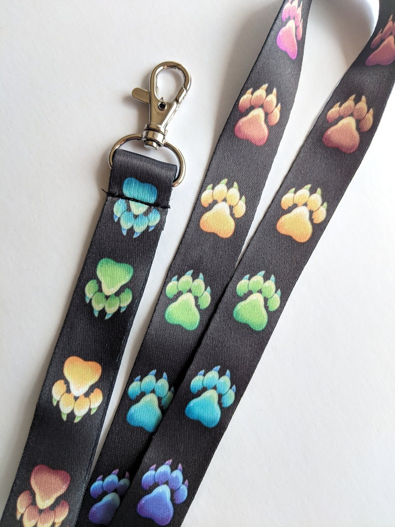 Rainbow Beauty products Paws Convention Lanyard Version Time sale Black