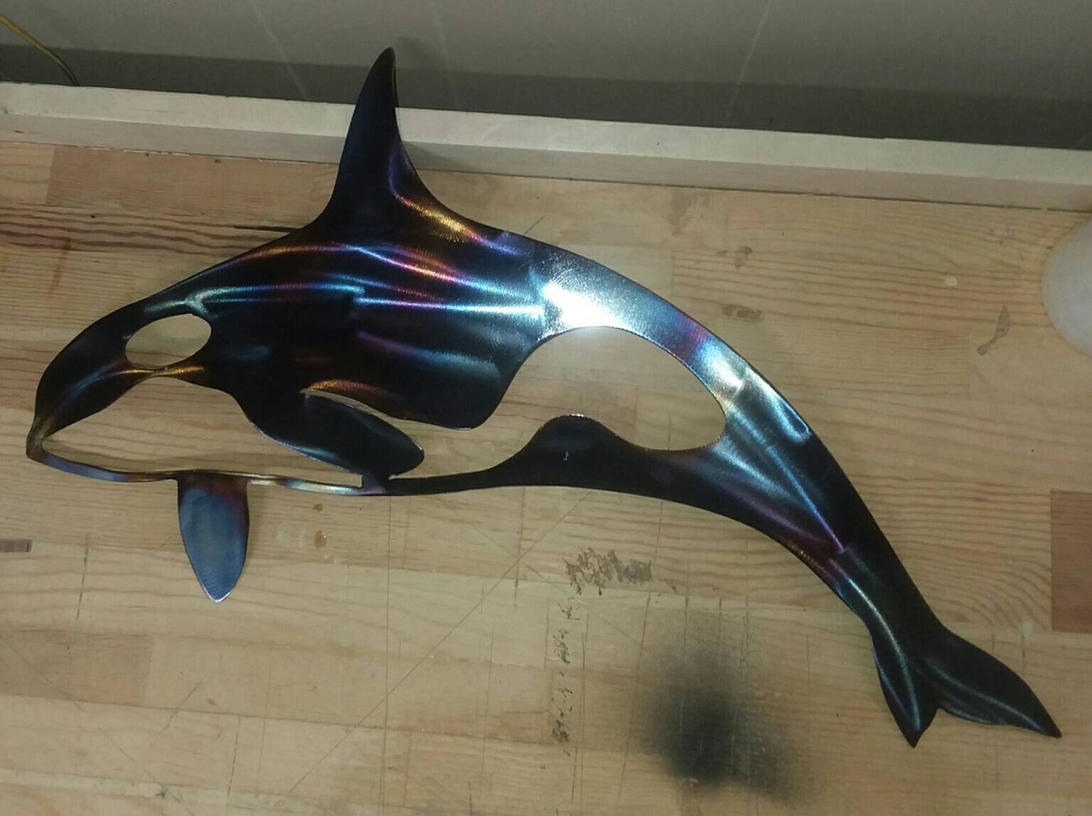 Orca Whale Metal Art Etsy
