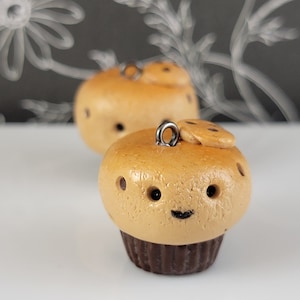 Chocolate Chip Muffin Polymer Clay Charm