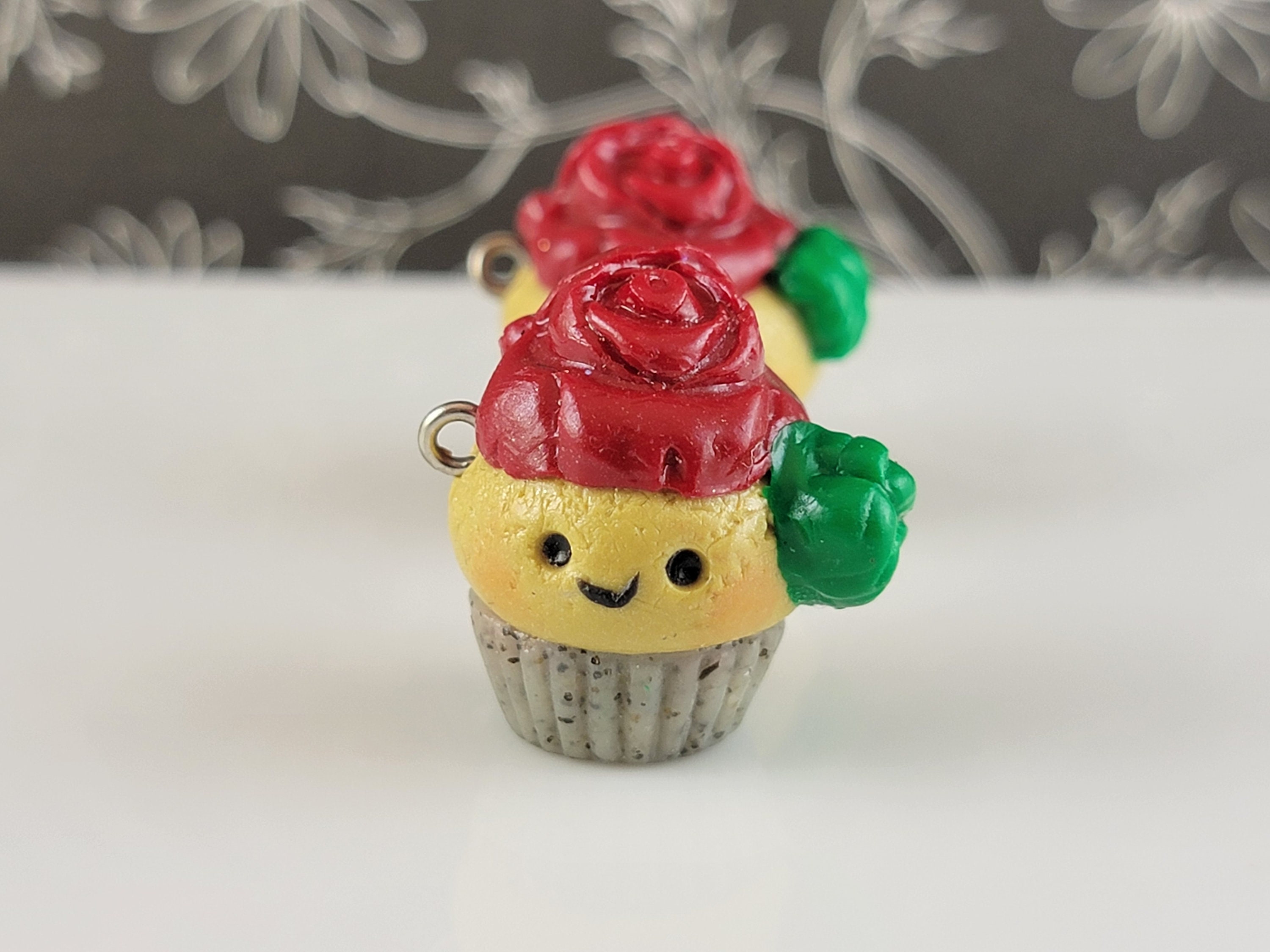 Rose Flower Polymer Clay Charm - Etsy Rose Flower Polymer Clay Charm - Etsy
