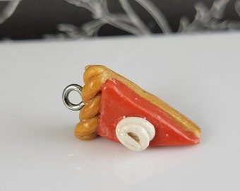 Pumpkin Pie Slice Polymer Clay Charm