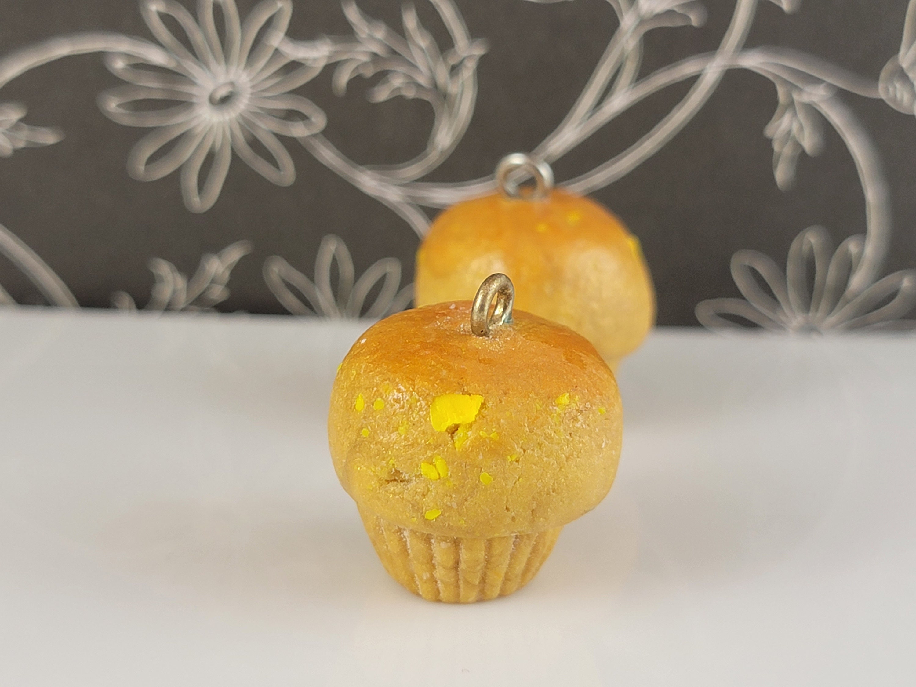 Lemon Muffin Polymer Clay Charm