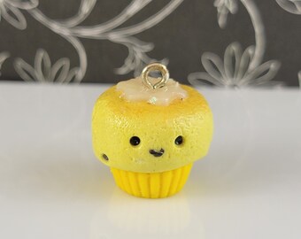 Lemon Poppy Seed Clay Muffin Polymer Clay Charm