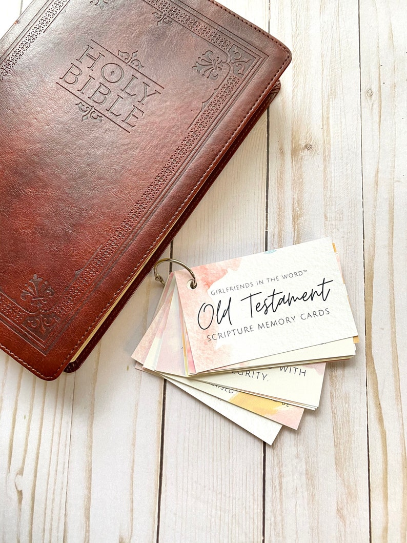 attributes of God and Encouragement Cards on binder ring Scripture Memory
