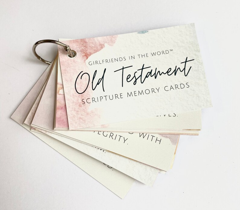 attributes of God and Encouragement Cards on binder ring Scripture Memory