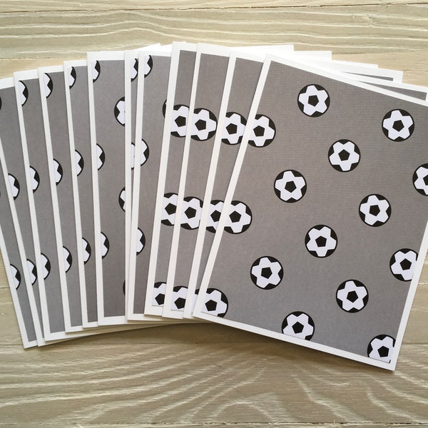 Soccer ball note cards/set of 12,   budget EZ, blank inside, all occasion