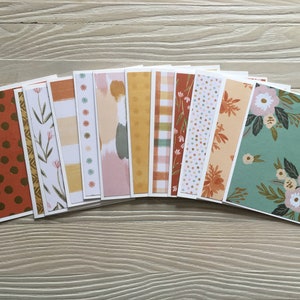 Summer's End note cards/set of 12, budget EZ, blank inside, 12 designs reminding us of the end of summer/beginning of fall