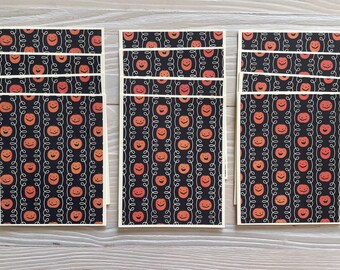 Smiley Jack-o-Lanterns note cards/set of 12, budget EZ, blank inside