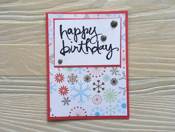 Carte De Joyeux Anniversaire Hb001 Carte Theme D Hiver Etsy Carte De Joyeux Anniversaire Hb001 Carte Theme D Hiver Etsy