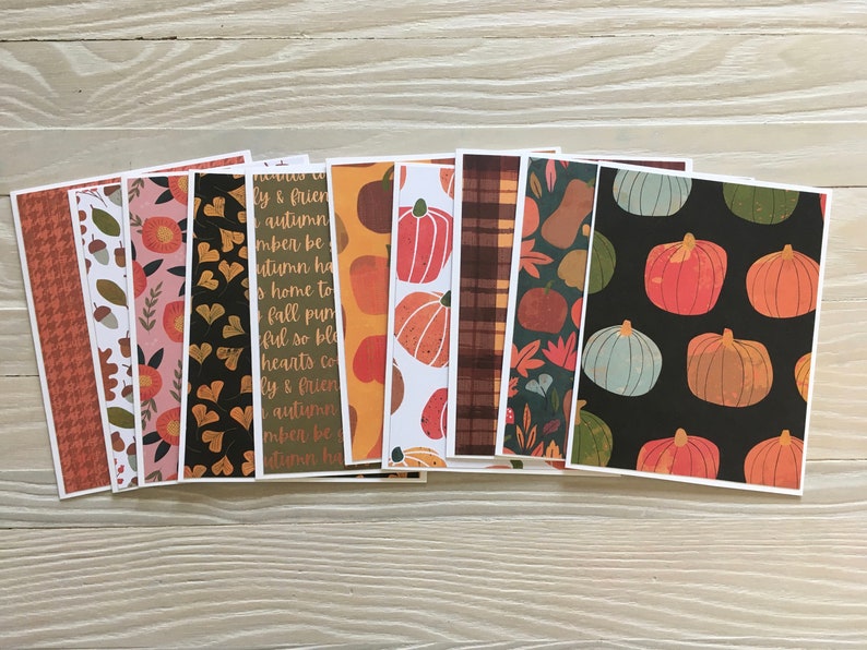 pumpkin cards Pumpkin Patch note cardsset of 10 fall cards budget EZ blank inside