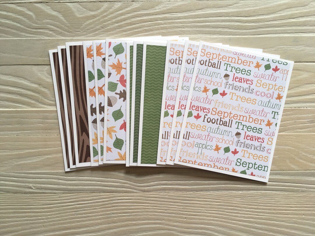 September Note Pads September Note Cards/set of 12, Budget EZ, Blank Inside, Fall ...