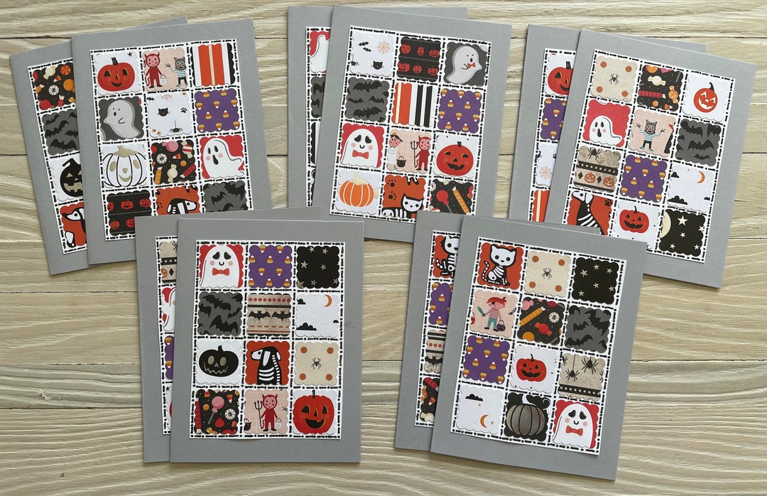 Patchwork Quilt - Halloween Note Cards/set of 10, Blank Inside - Etsy