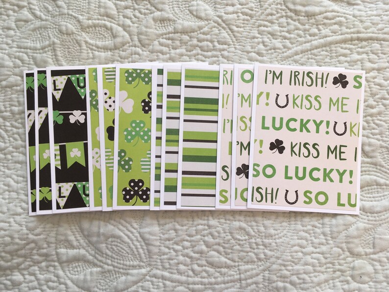 Irish Note Card Irish Note Cards /set of 12, Budget EZ, Blank Inside, St. Patrick's Day ...