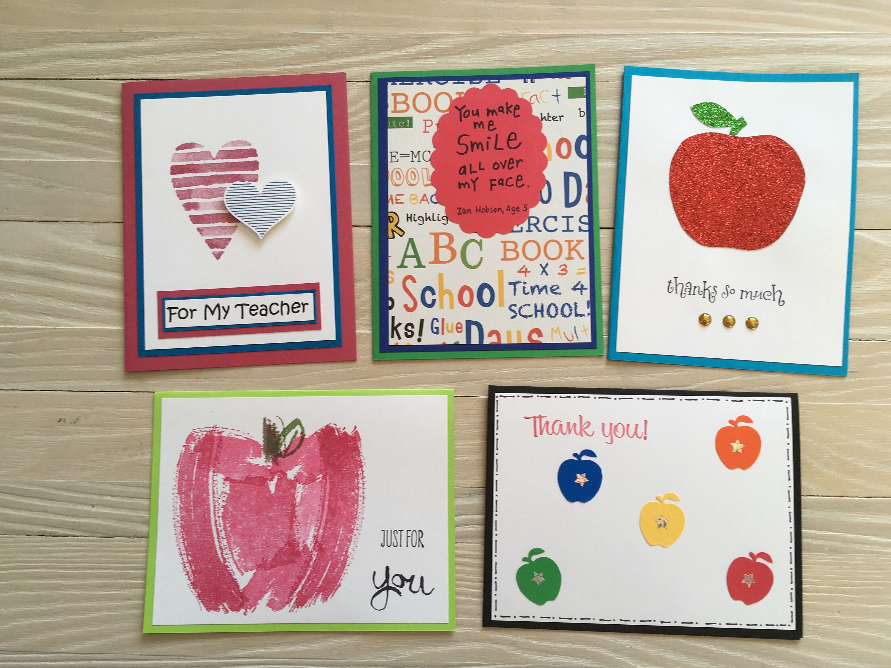 Teacher Appreciation Cards Thanks To Teacher Cards Handmade Etsy