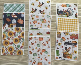 Fall Note Cards: Sunflowers, Pumpkins, Farm Scenes - Set of 10