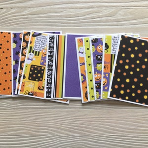 Trick or Treat Variety note cards/set of 14, budget EZ, blank inside, Halloween, Trick or Treat