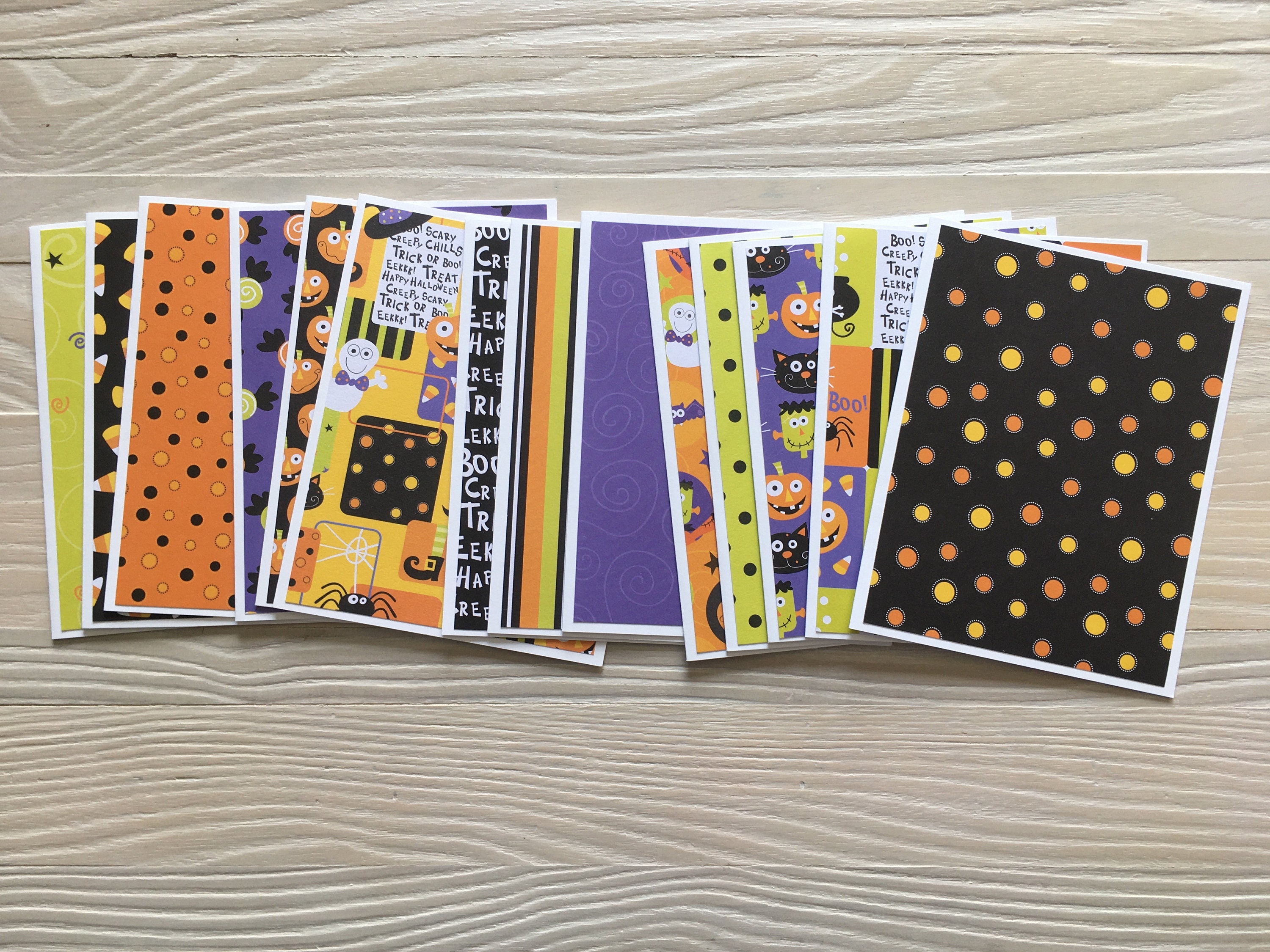 Trick or Treat Variety note cards/set of 14 budget EZ blank | Etsy