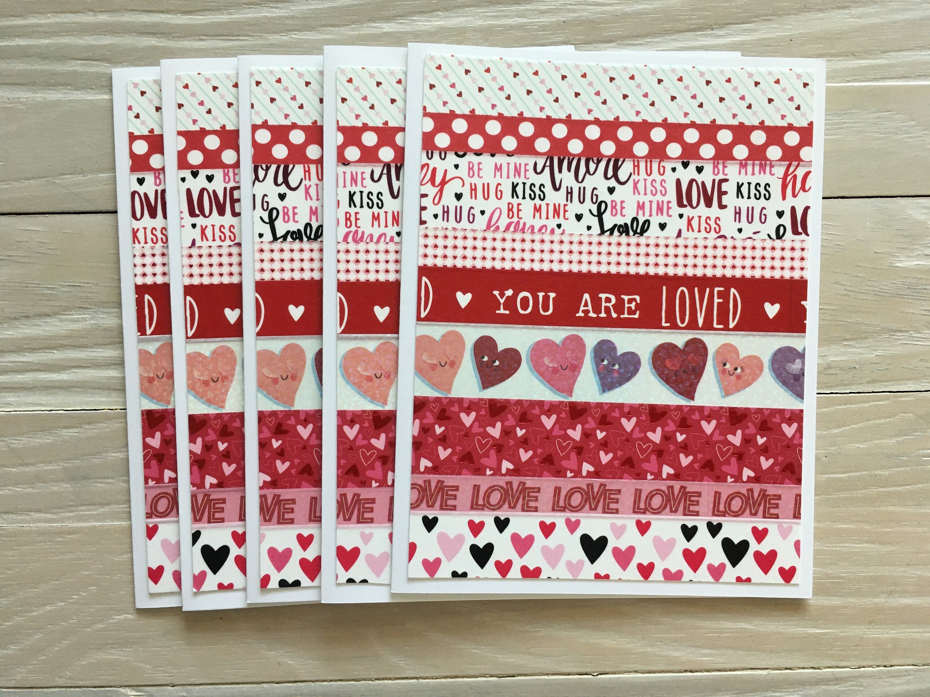 Heart Love Valentine Postage Themed Washi Tape –