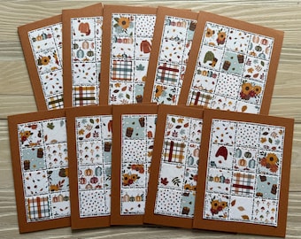 Patchwork Quilt - Sweater Weather note cards/set of 10 notes and envelopes, blank inside