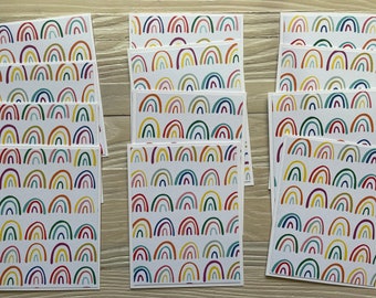AT All the Colors Rainbows note cards/set of 12, budget EZ, blank inside, all occasion