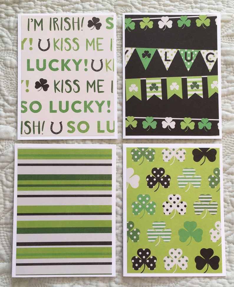 Irish Note Card Irish Note Cards /set of 12, Budget EZ, Blank Inside, St. Patrick's Day ...
