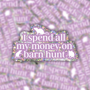 Barn Hunt Sticker For Dog Sports Lover Gift For Working Dog Owner Glitter Laptop Decal For Happy Ratters Rat Competition Gift For Dog Owner