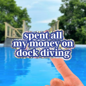 Dock Diving Sticker For Dog Sports Lovers Dog Trainer Gift Waterproof Sticker For Water Bottle Car Laptop Decal For Dog Owner Dog Mom Gift