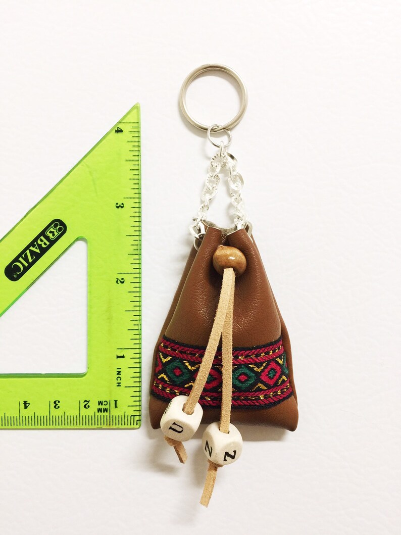 Leather bag key chain customized gift Personalized key chain
