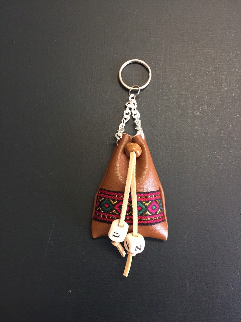 Leather bag key chain customized gift Personalized key chain