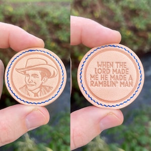 Hank Williams leather coin