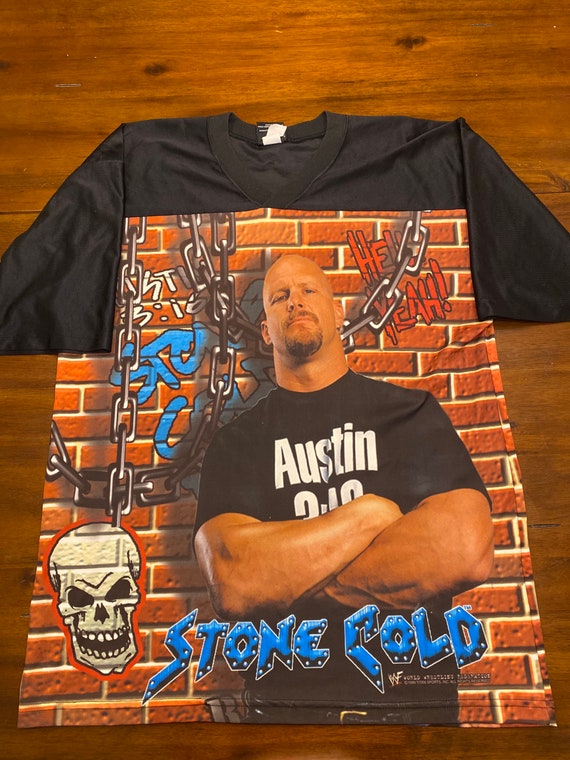 Vintage Stone Cold Steve Austin jersey. Size XL
