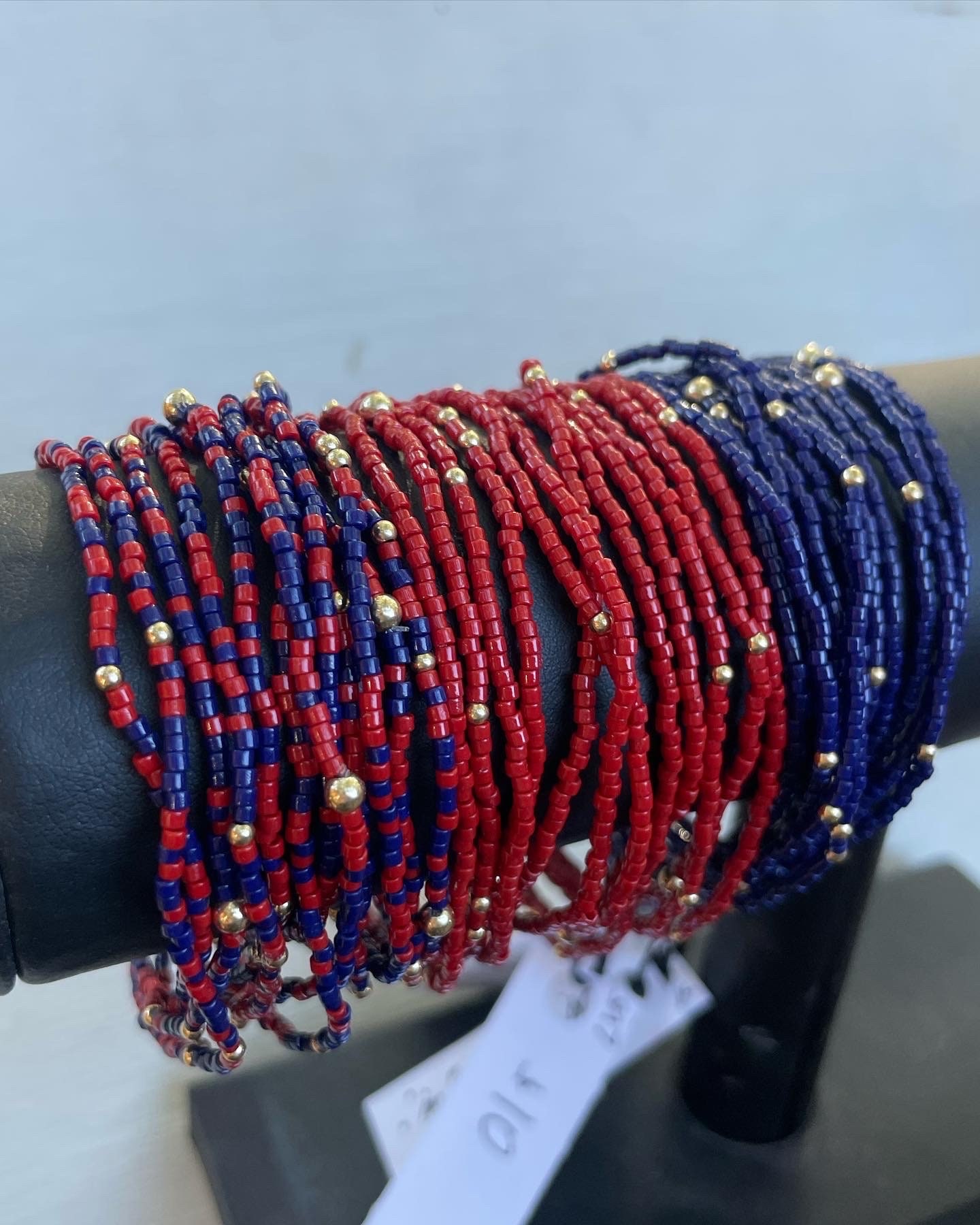 Navy Seed Bead Stretch Bracelet - 1 Beaded Bracelet - Etsy