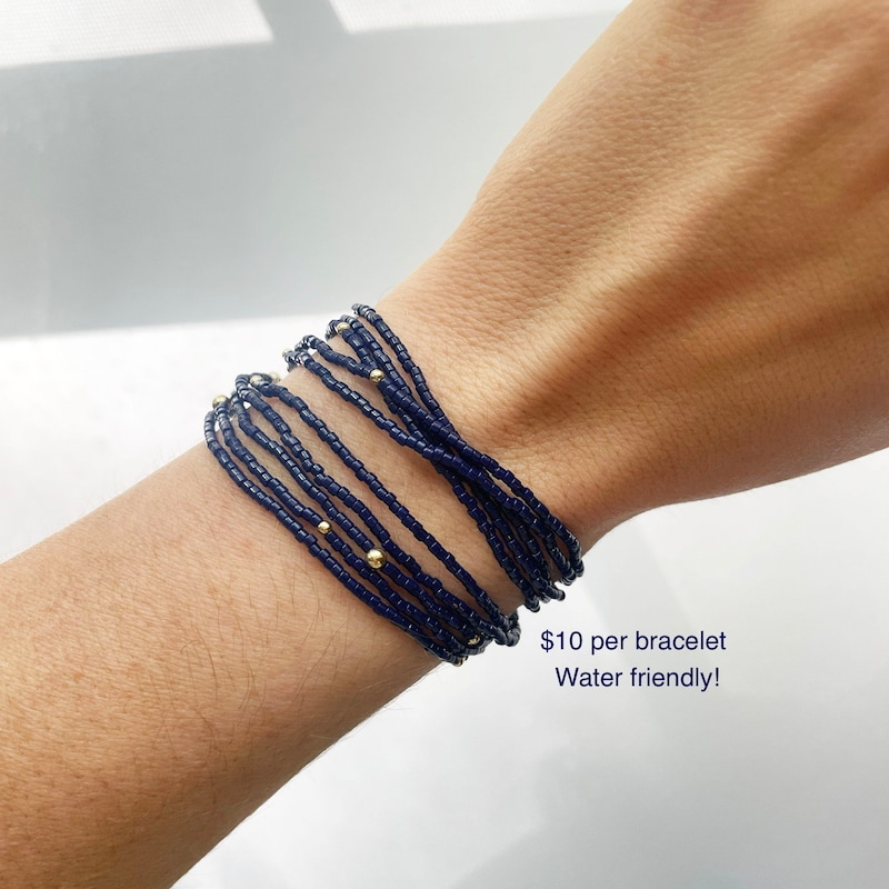Navy Beaded Brianna Bracelet main image 0