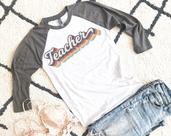 teacher baseball tees