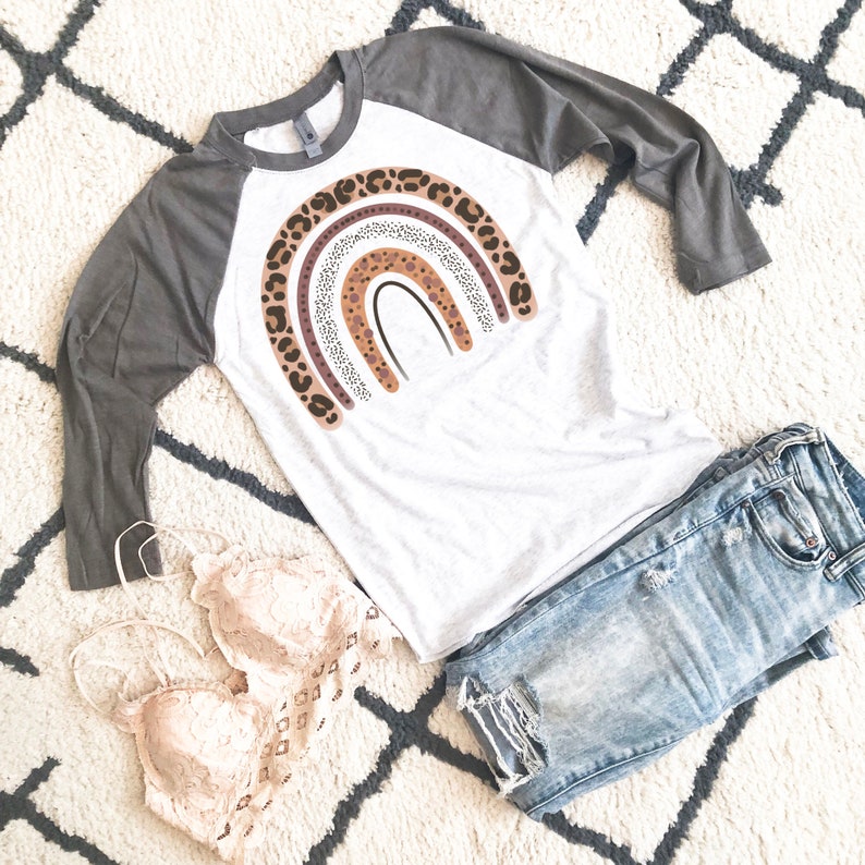 rainbow leopard shirt