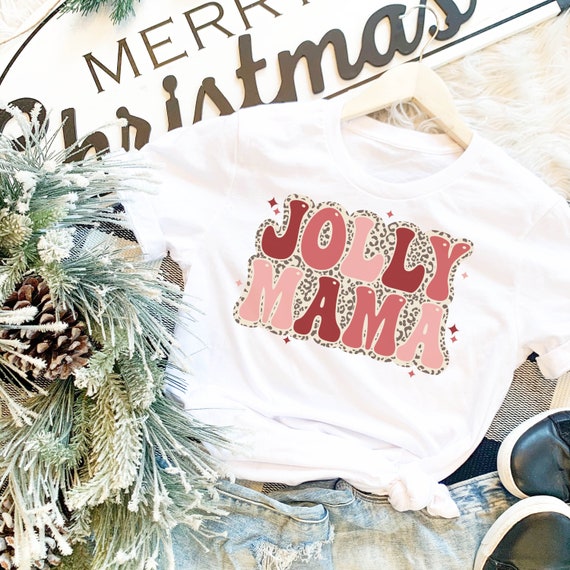 Retro Holly Jolly Mama Graphic Tee – The Container Clothing Co