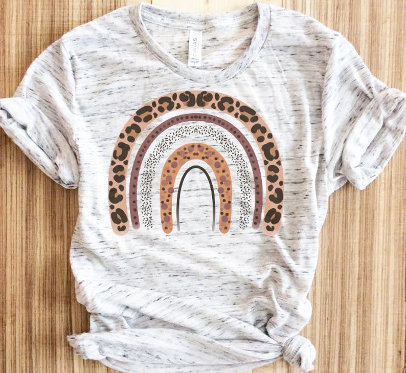 rainbow leopard shirt