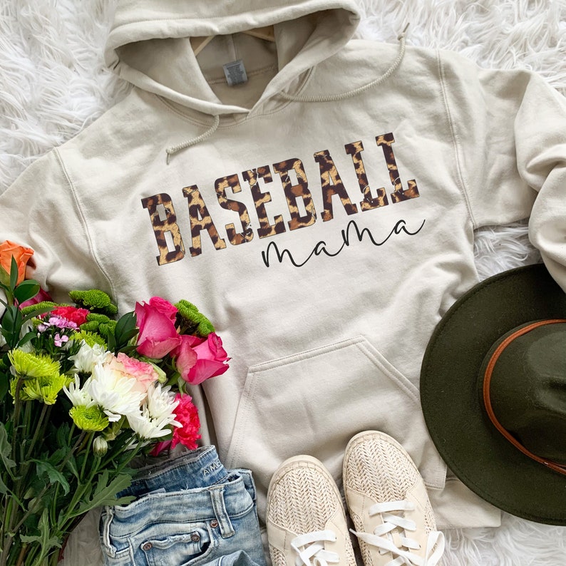 Leopard Baseball Mama Sweatshirt, Baseball Mama Sweatshirt, Leopard Baseball Mama Hoodie, Baseball Mama Hoodie, Leopard Baseball Sweatshirt image 1