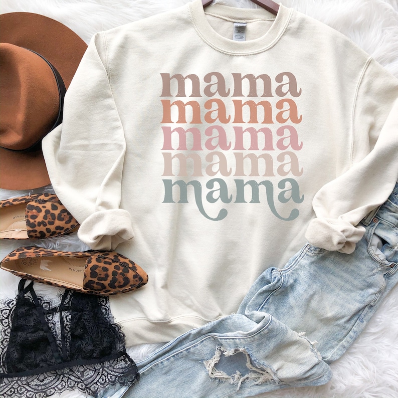 Retro Mama Row Sweatshirt, Mama Hoodie, Mama Sweatshirt, Retro Mama Hoodie, Retro Mom Sweatshirt, Retro Mama Sweatshirt 