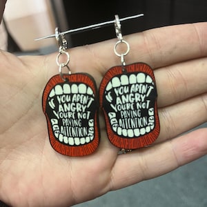 Statement Hardboard Earrings: Political Awareness Jewelry