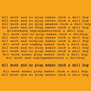 All Work and No Play Makes Jack a Dull Boy / The Shining Short-Sleeve Unisex T-Shirt