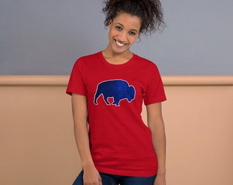 Standing Blue Buffalo / Let's Go Buffalo/ Bills Inspired Short-Sleeve Unisex T-Shirt