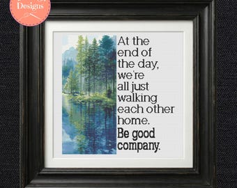 Inspirational Cross Stitch Pattern - Dreamy Forest  -  Printable PDF & Pattern Keeper Files